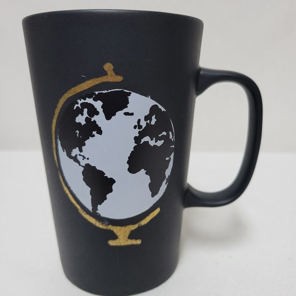 Starbucks Other - Starbucks World Globe tall mug cup black gold white 2015 16 ounces